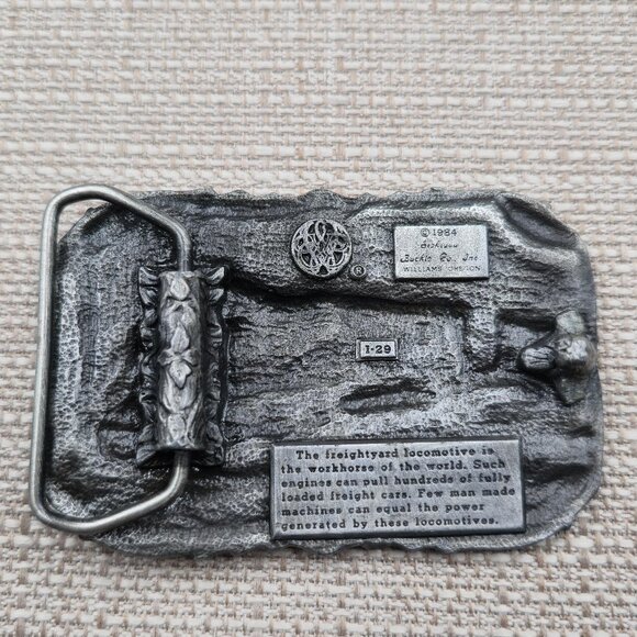 Locomotive Train Year 1984 Vintage Belt Buckle B885 - Picture 4 of 7